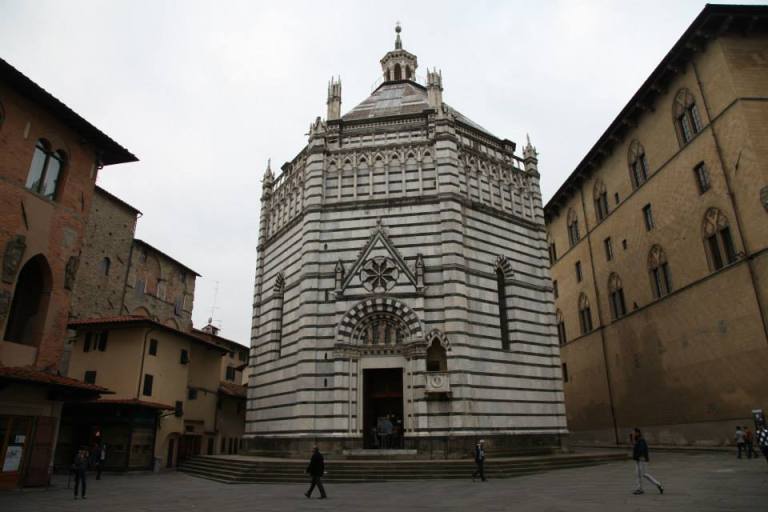The Baptistery of San Giovanni in Corte of Pistoia, Italy. (Not to be confused with the Baptistery of San Giovanni of Florence, Italy...because that doesn't happen ever)