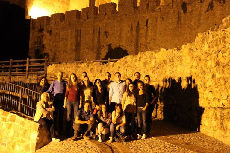 The CISA3 and University of Calabria team visiting Castello Svevo after a long day in the field at Murgie di Santa Caterina.