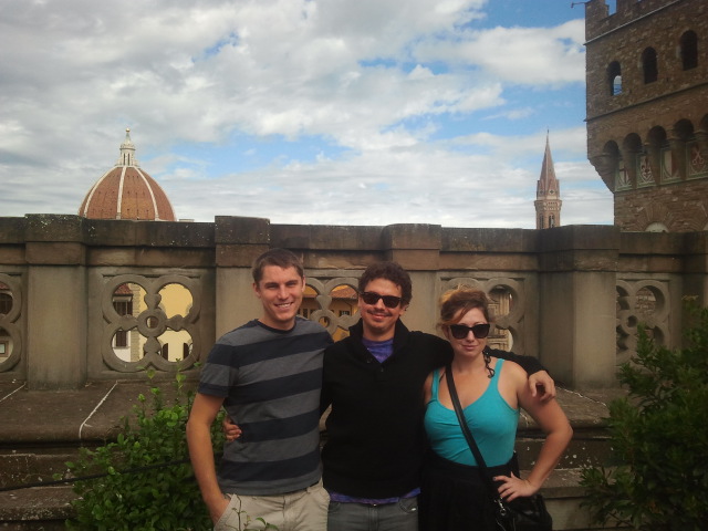 Myself, Vid, and Mike on the roof of the Uffizi gallery in Florence. Just because. 