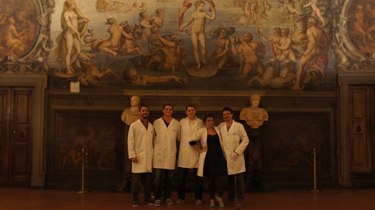 The 2013 Team at Palazzo Vecchio: DV, John Mangan, Mike Hess, Ashley M. Richter, and Vid Petrovic.
