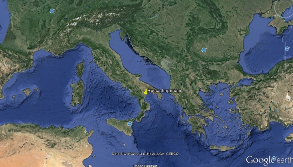 Google Earth reference for Rocca Imperiale, Italy